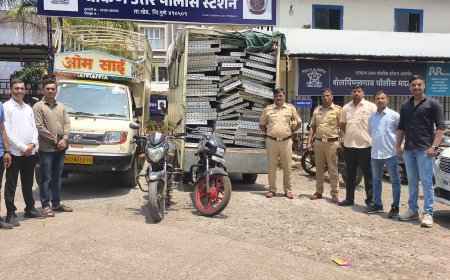 Thieves arrested || चाकण पोलिसांचा सर्जिकल स्ट्राईक! पी.एम. आवास योजनेतील ३१ लाखांच्या प्लेट्स चोरणारी टोळी गजाआड..!