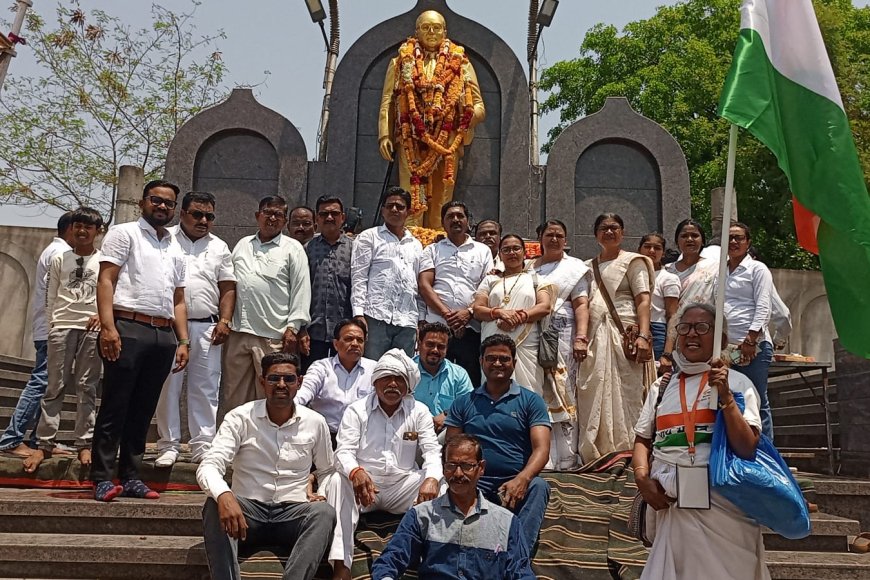 डॉ. बाबासाहेब आंबेडकर जयंती निमित्त त्यांच्या कार्याला उजाळा.! त्रिमूर्ती चौक येथे मोठ्या उत्साहात जयंती साजरी...