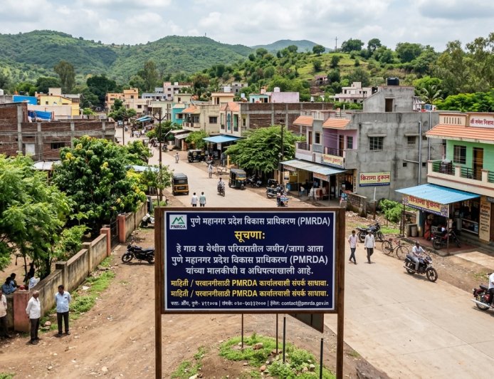 मोठी बातमी : "PMRDA चा मास्टरस्ट्रोक: खेड तालुक्यामधील हजारो एकर गायरान जमिनी आता थेट प्राधिकरणाच्या ताब्यात; 'हक्काच्या घरा'चे स्वप्न पाहणाऱ्यांचे संसार उघड्यावर!"