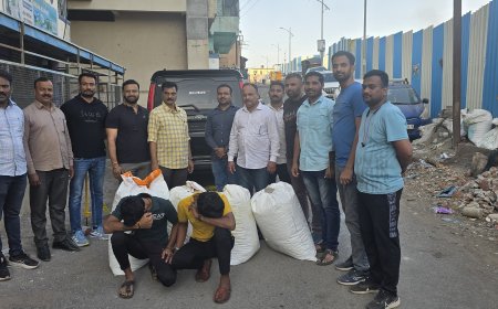 BIG UPDATE || ​"पहाटेची धडक! चाकणमध्ये ५७ लाखांच्या गांजासह दोन तस्कर गजाआड; पिंपरी चिंचवड पोलिसांची धडाकेबाज कारवाई"
