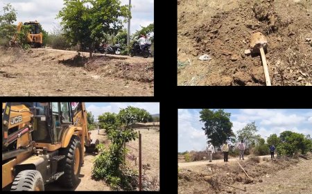 स्मशानभूमीचा रस्ता अडवणाऱ्यांवर प्रशासनाचा बुलडोझर.! वामन लारोकर यांच्या लढ्याला अखेर यश...