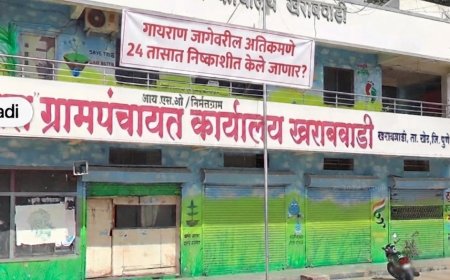 अतिक्रमण कारवाई || ​'शासन निर्णयावर प्रश्नचिन्ह? मुदत संपण्याआधीच खराबवाडीत गायरान अतिक्रमणावर २४ तासांचा फास..!'