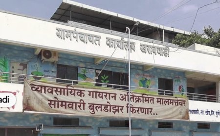 अतिक्रमण कारवाई || उच्च न्यायालयाचा बडगा: खराबवाडीतील गायरानावरील व्यावसायिक अतिक्रमणांवर सोमवारी धडक कारवाई; २५० हून अधिक कर्मचाऱ्यांचा फौजफाटा तैनात!