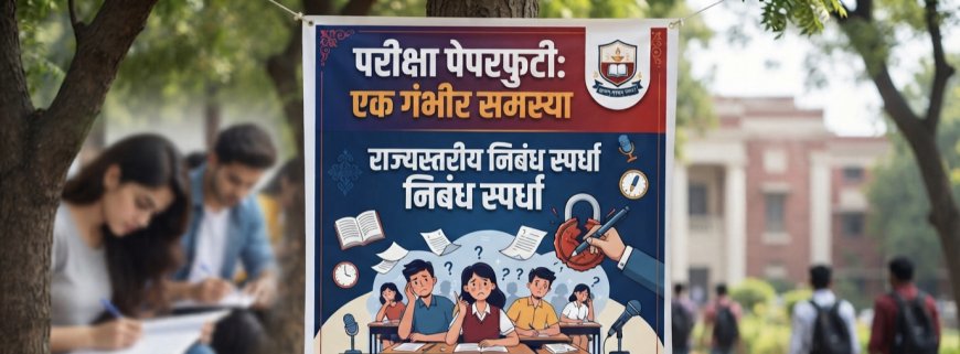 स्पर्धा || परीक्षा पेपरफुटीवर विद्यार्थ्यांना व्यक्त होण्याची संधी, राज्यस्तरीय निबंध स्पर्धेचे आयोजन..!