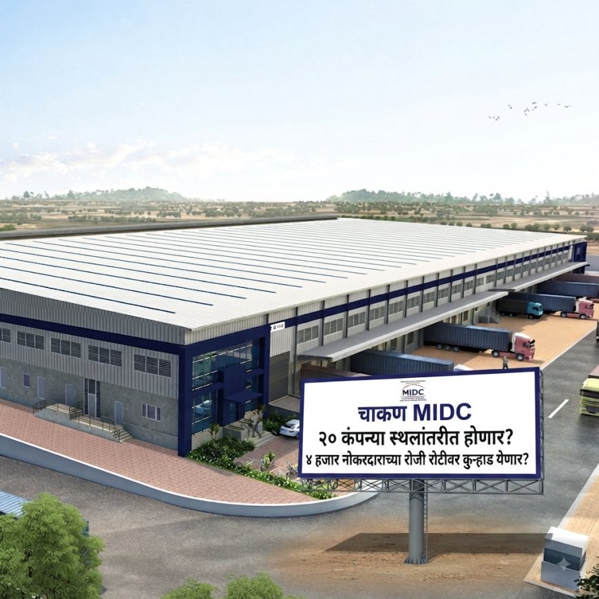 MIDC Activity || चाकणच्या विकासाची 'फाल्सी' स्वप्ने: सुविधांचे धिंडवडे निघाल्याने २० लघुउद्योग खंडाळा एमआयडीसीच्या वाटेवर, प्रशासनाच्या डोळ्यांसमोरच कोट्यवधींची उलाढाल आणि हजारो कामगारांचे भवितव्य अंधारात!