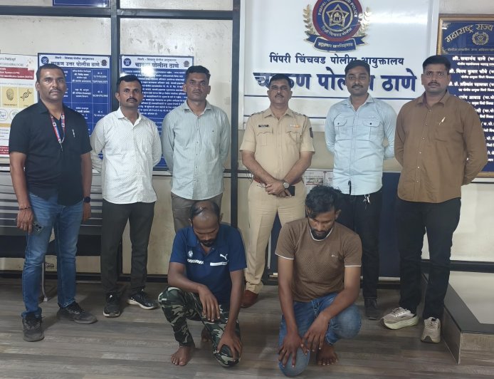 Crime Update || चाकण उत्तर पोलिसांचा दणका! वाहनांची ‘चाके’ लंपास करणाऱ्या नाशिकच्या चोरांना बेड्या; ६० हजारांचा मुद्देमाल हस्तगत..!